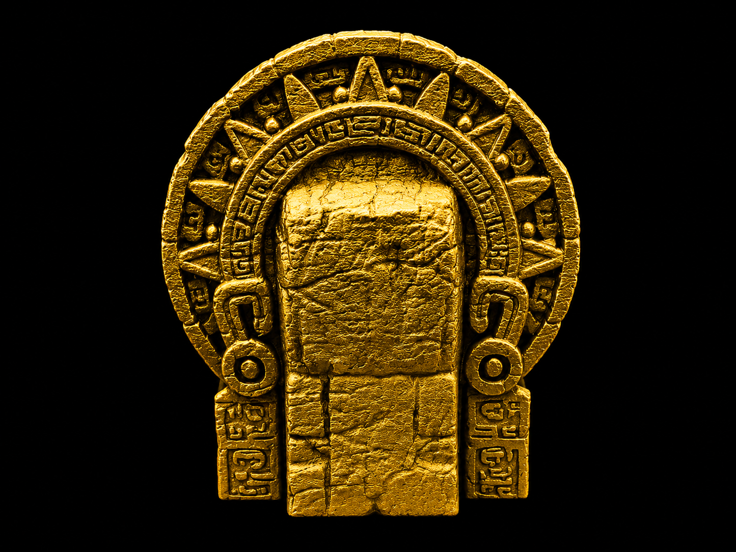 Aztec Jaguar Warrior Sculpture