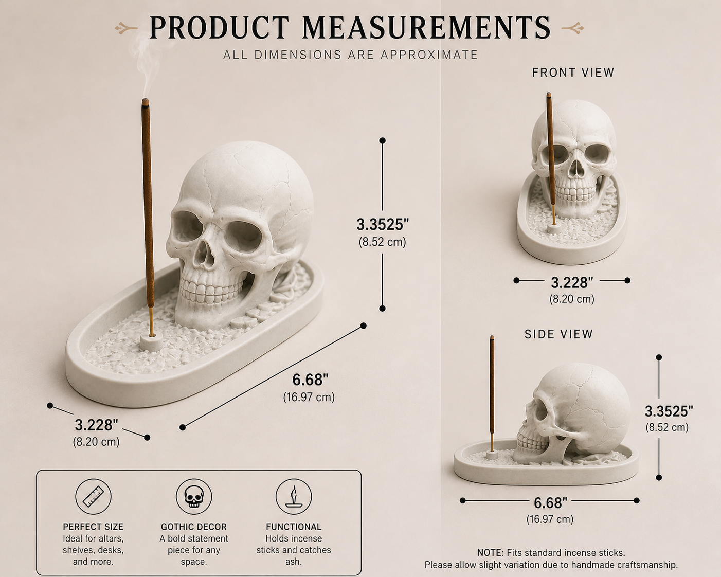 Skull Incense Stick Holder