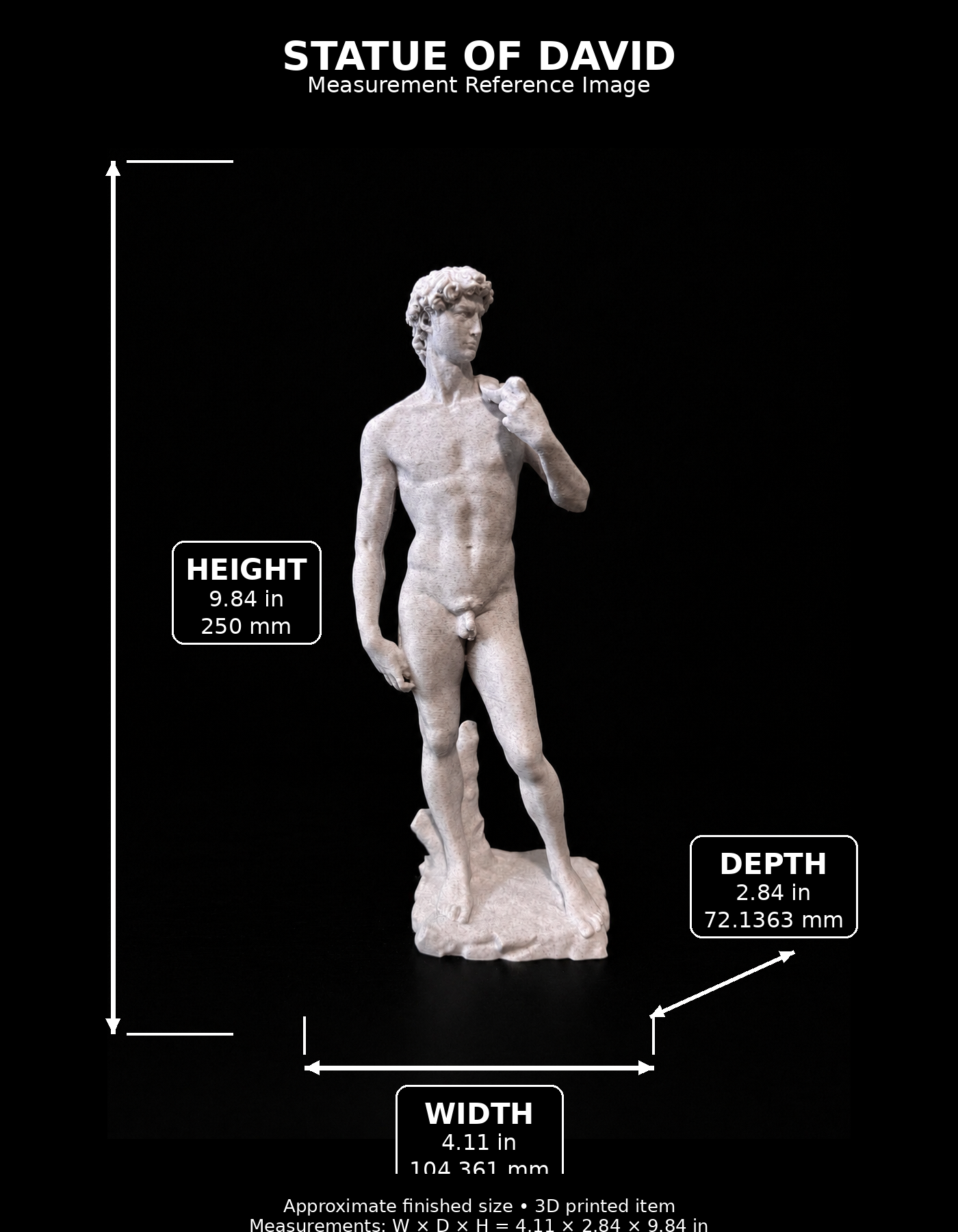 Statue of David – Classical Renaissance Sculpture Decor