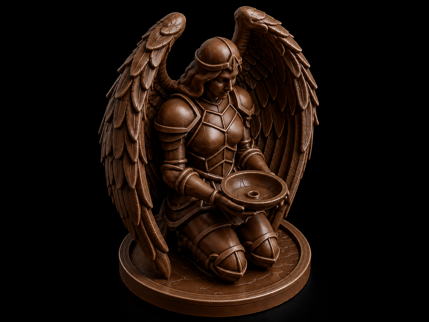Armored Angel Incense Holder – Kneeling Wings
