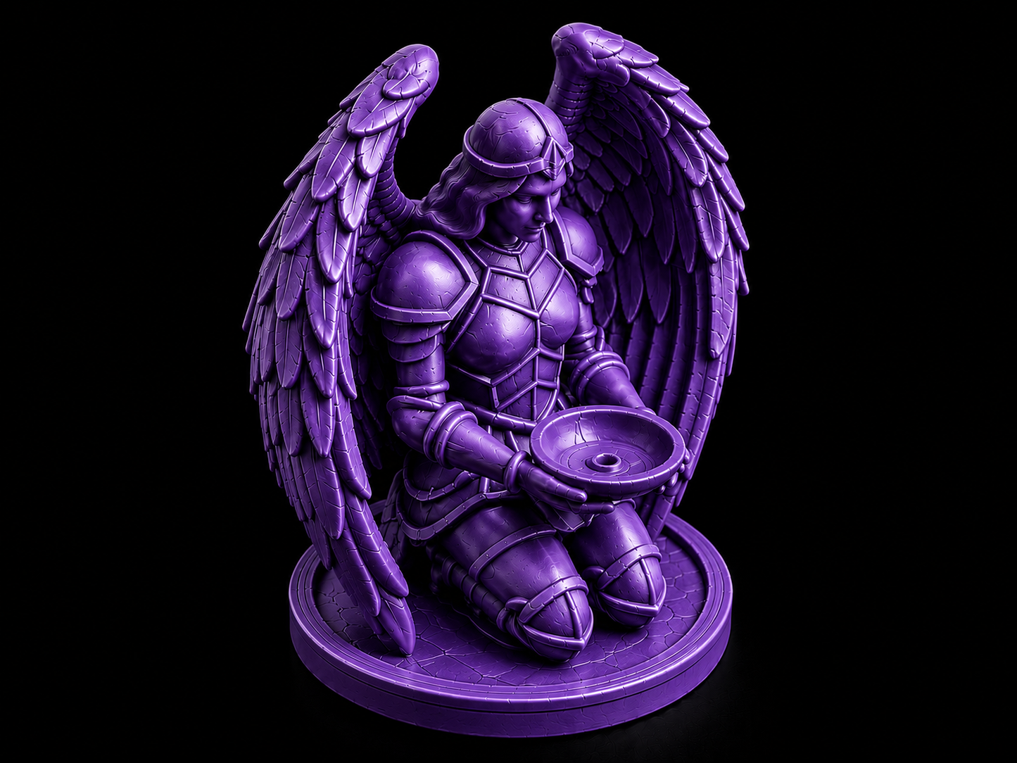 Armored Angel Incense Holder – Kneeling Wings
