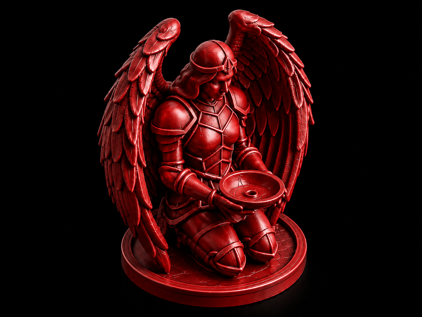 Armored Angel Incense Holder – Kneeling Wings