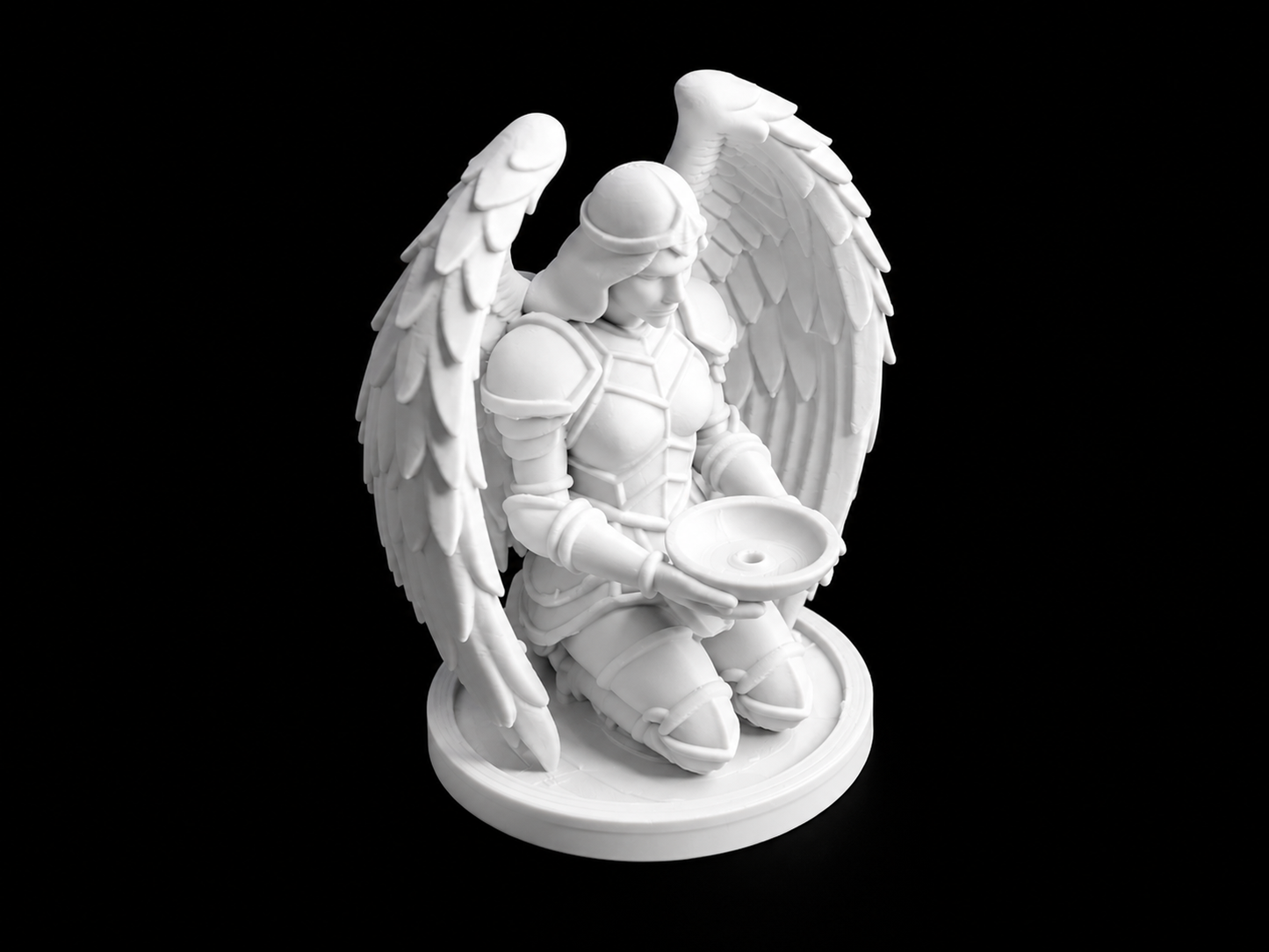 Armored Angel Incense Holder – Kneeling Wings