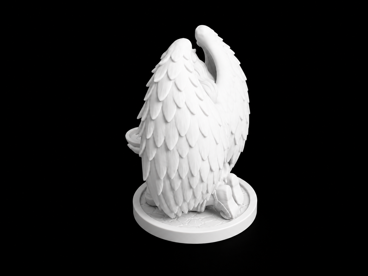Armored Angel Incense Holder – Kneeling Wings