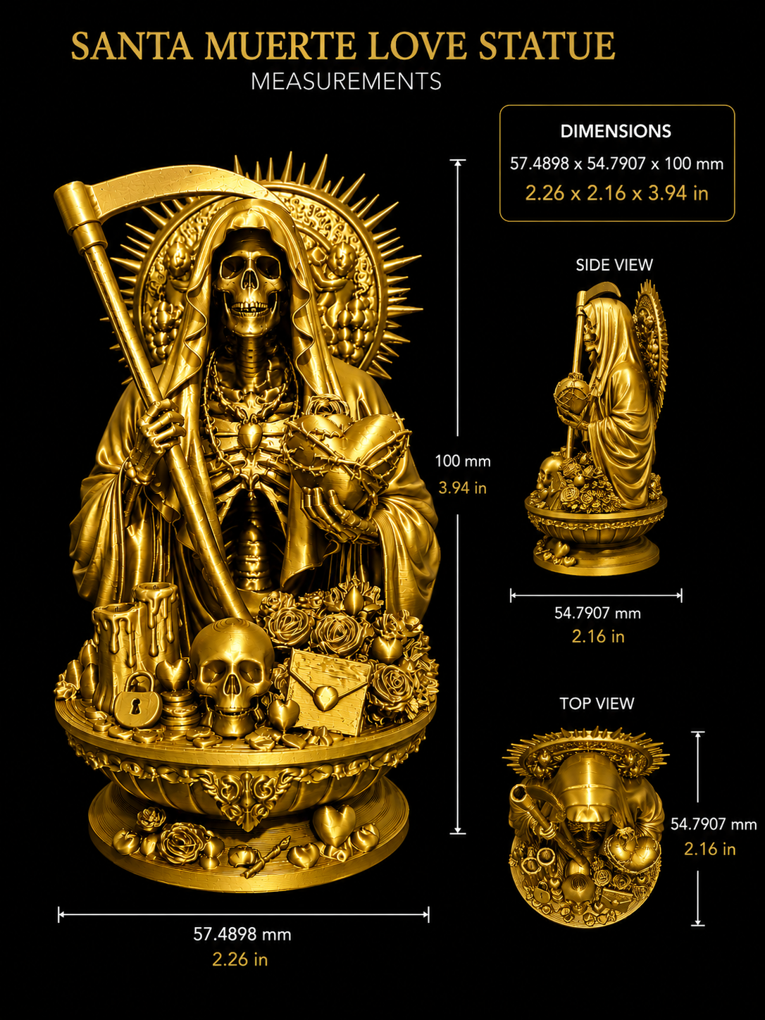 Santa Muerte Love Statue