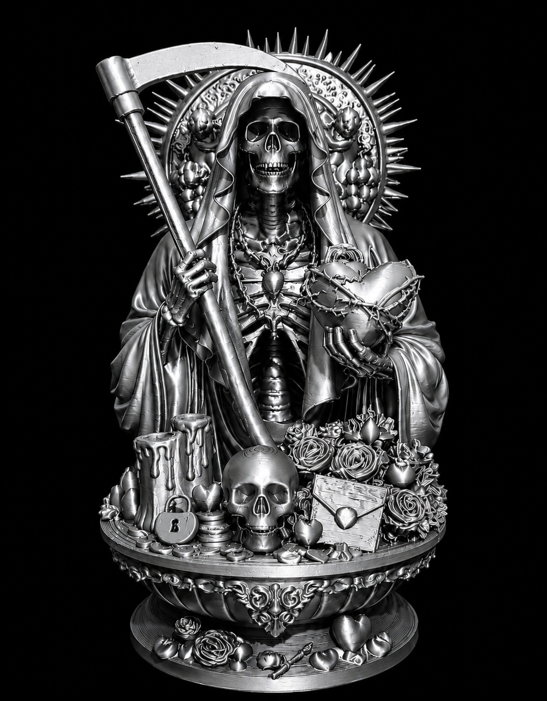 Santa Muerte Love Statue