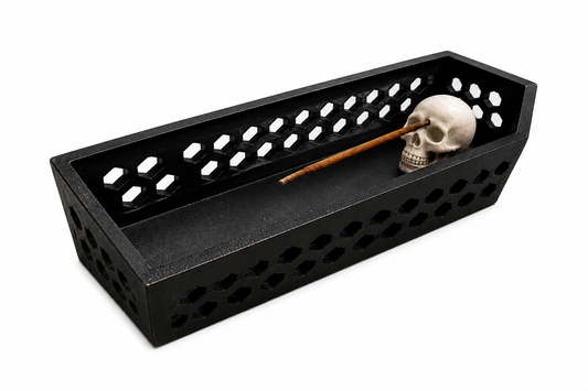 Skull Coffin Incense Holder