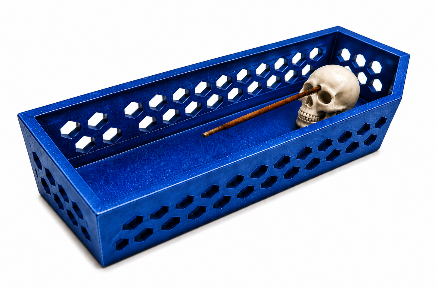 Skull Coffin Incense Holder