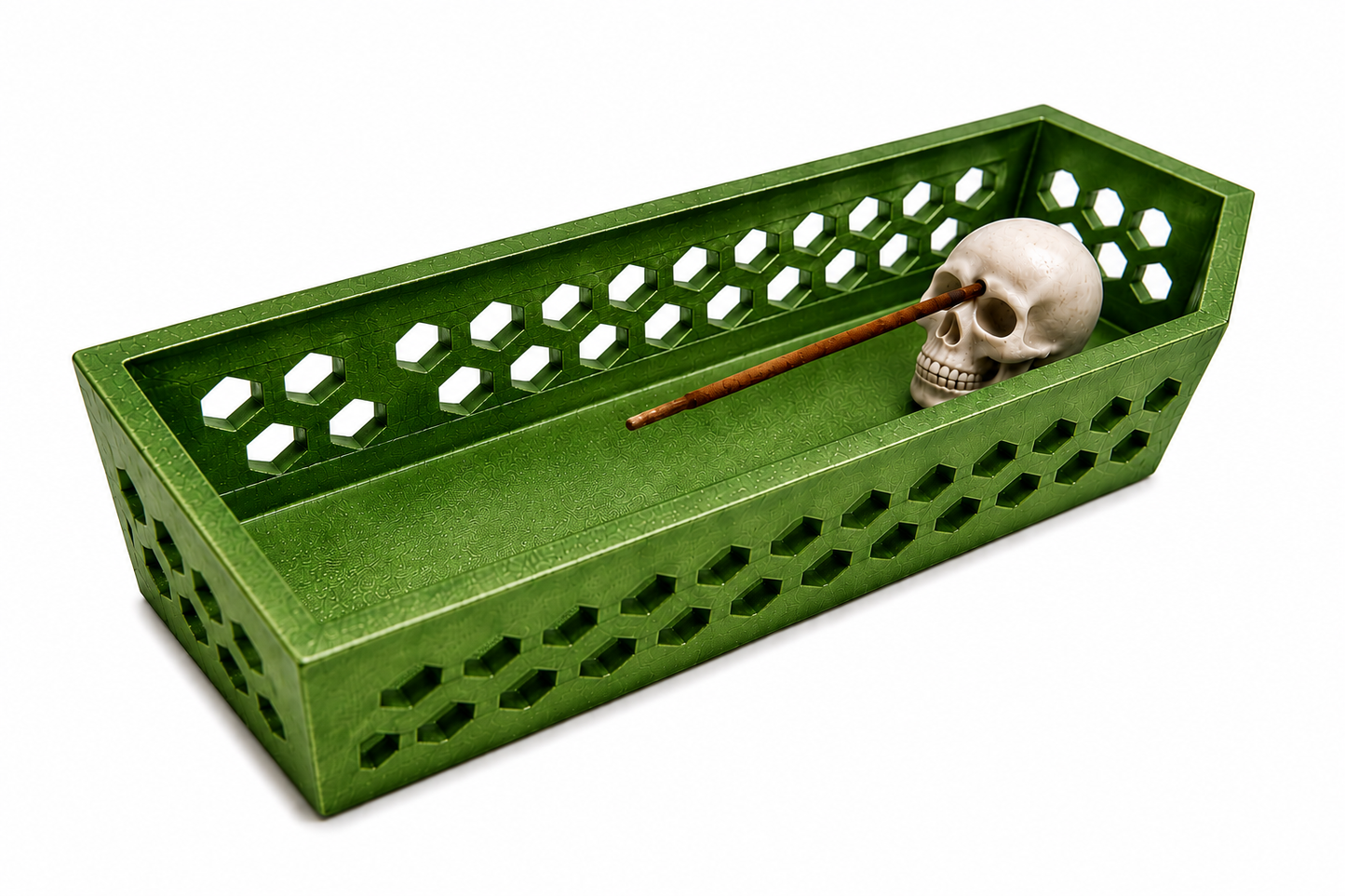 Skull Coffin Incense Holder