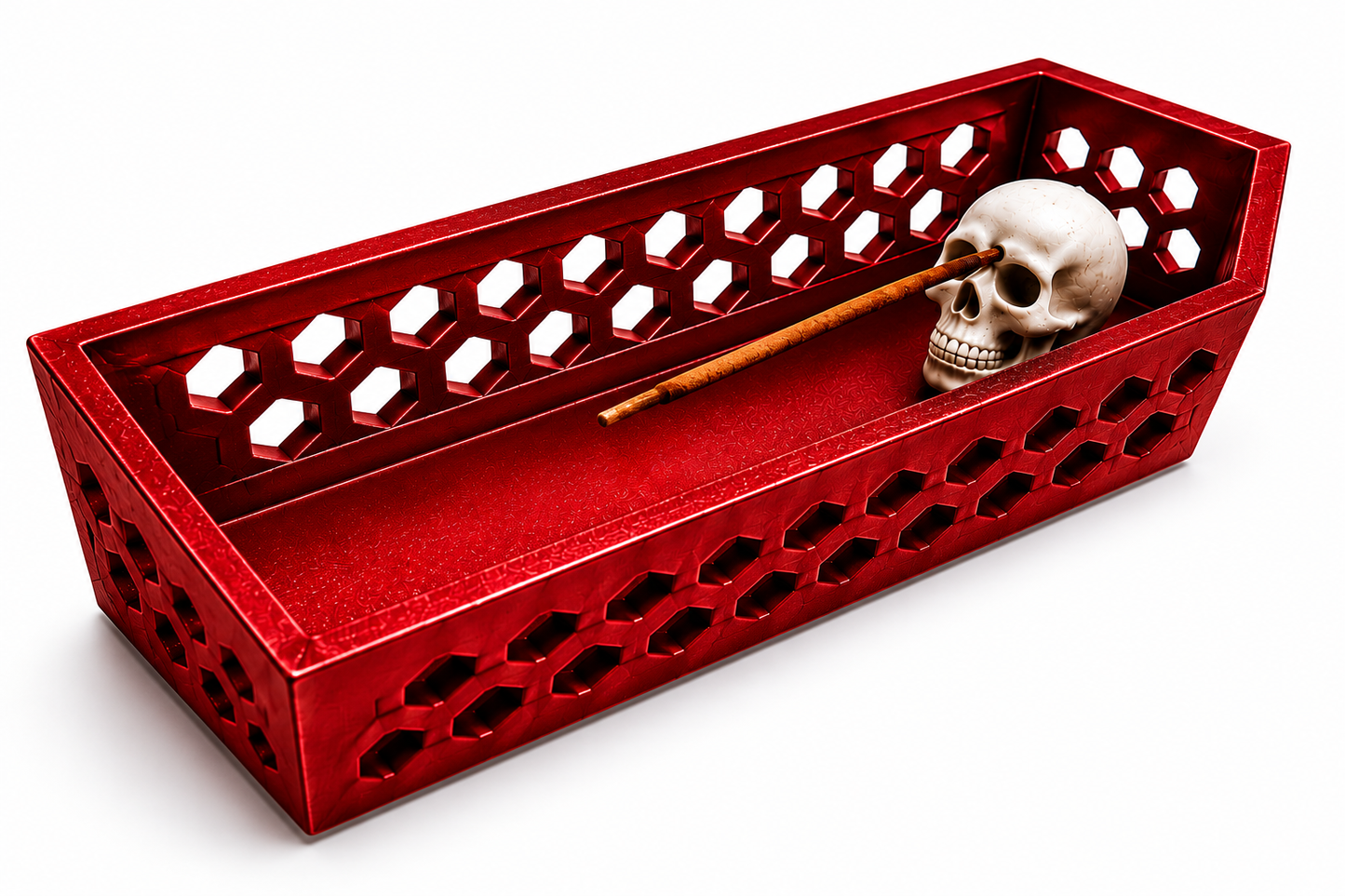 Skull Coffin Incense Holder