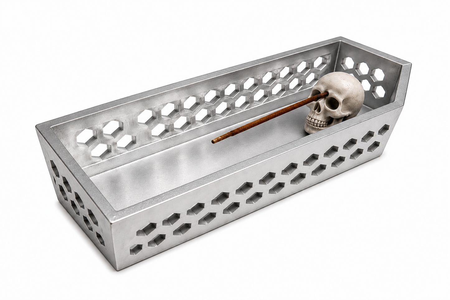 Skull Coffin Incense Holder