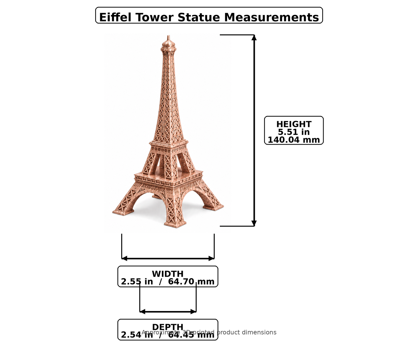 Eiffel Tower Statue – Paris Landmark Décor