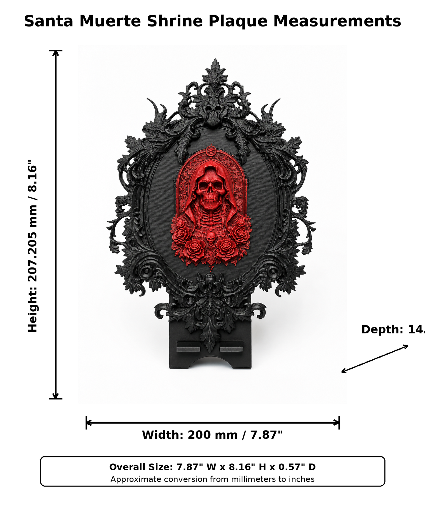 Santa Muerte Shrine Plaque